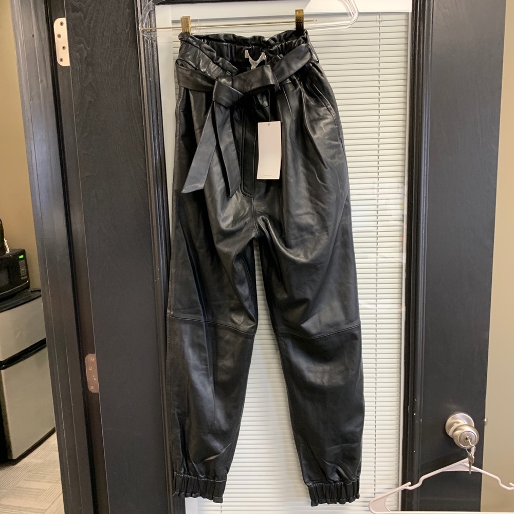 Munthe Houdini leather pants from intermix NWT